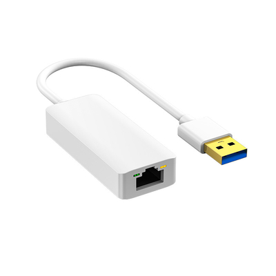 USB3.0 Gigabit Ethernet Adapter At Compact Size New Plastic ABS White Color