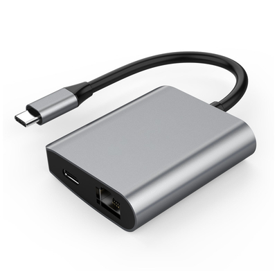 Buy USB C 3.2 Gen1 Network Adapter Splitter With PD 100W Charger online manufacture