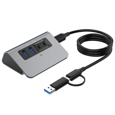 Αγορά USB C 3.2 Gen 1 5Gbps Hub Επεκτείνει Δύο USB A Δύο USB C Για Φορητό Υπολογιστή Τηλέφωνο διαδικτυακή κατασκευή