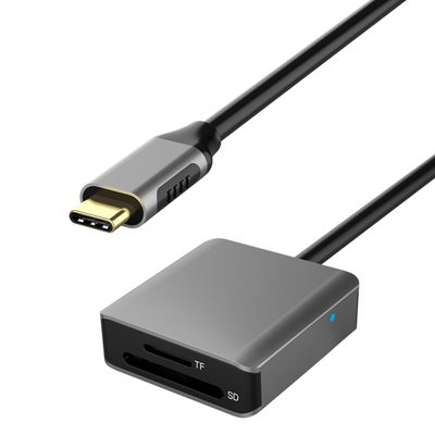 Beli Pembaca Kartu 2-in-1 USB3.2 Gen 1 Tipe C dengan Kabel Ekstensi USB C 20CM pembuatan online