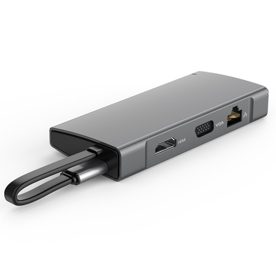 주문 10in1 USB 타입 C에서 HDMI VGA 카드 리더 RJ45 USB A HUB PD 전원 공급 어댑터 온라인 제품