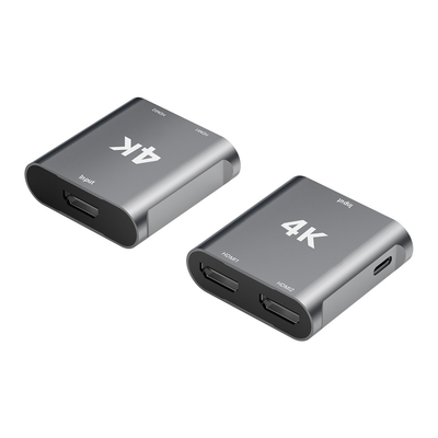 شراء 1 في 2 HDMI Splitter عند 4K @ 60Hz HDMI® Repeater لخروج شاشتين تصنيع عبر الإنترنت