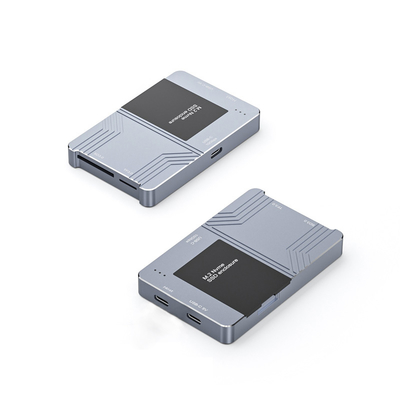 ซื้อ กล่องหุ้ม SSD M.2 NVMe USB C USB3.2 Gen2 พร้อม UHS-I SD TF Card Reader HUB 10G USB C การผลิตออนไลน์